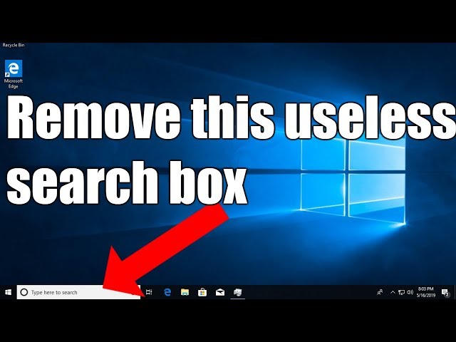 How to Remove Windows Search Bar